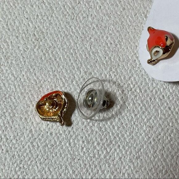 Fox enamel 🦊 stud earrings - Picture 2 of 5